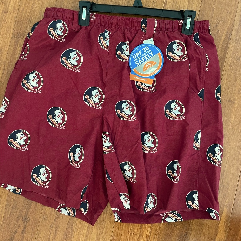 NWT Columbia Florida State swim trunks L